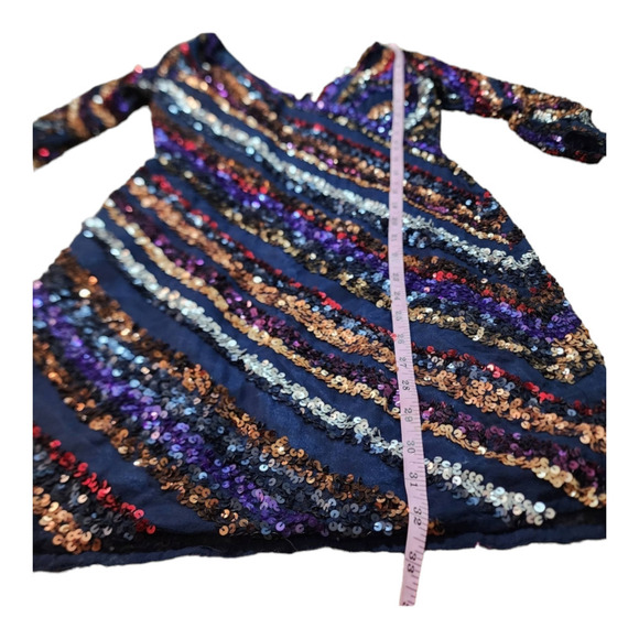 New SCALA silk navy blue with sequins Homecoming Cocktail Dress size 6 - Picture 11 of 11